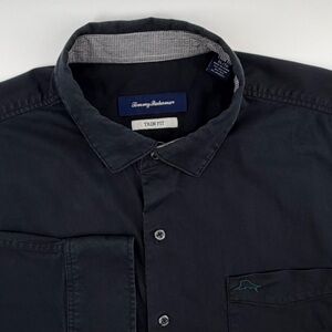Tommy Bahama long sleeve Dark Black Men's XL/TG Button Down Shirt